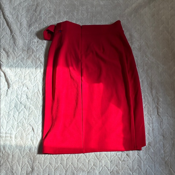 Worthington Red Pencil Skirt with Belt - Picture 3 of 3